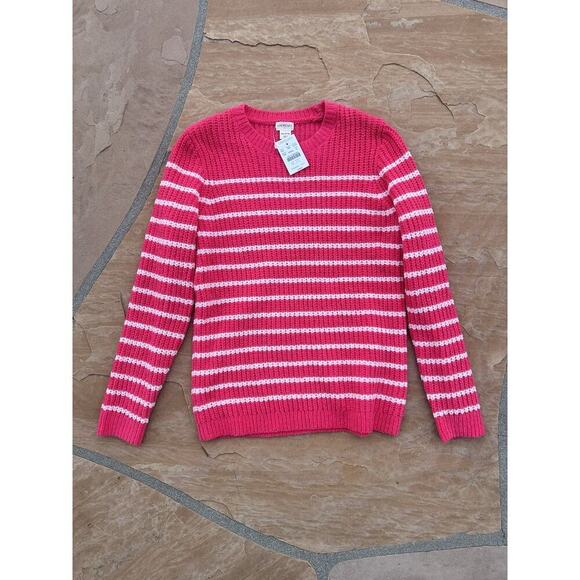 Crewcuts Other - Crewcuts Sweater XL 12-14 Girls Long Sleeve Pullover Striped Knit NWT LS